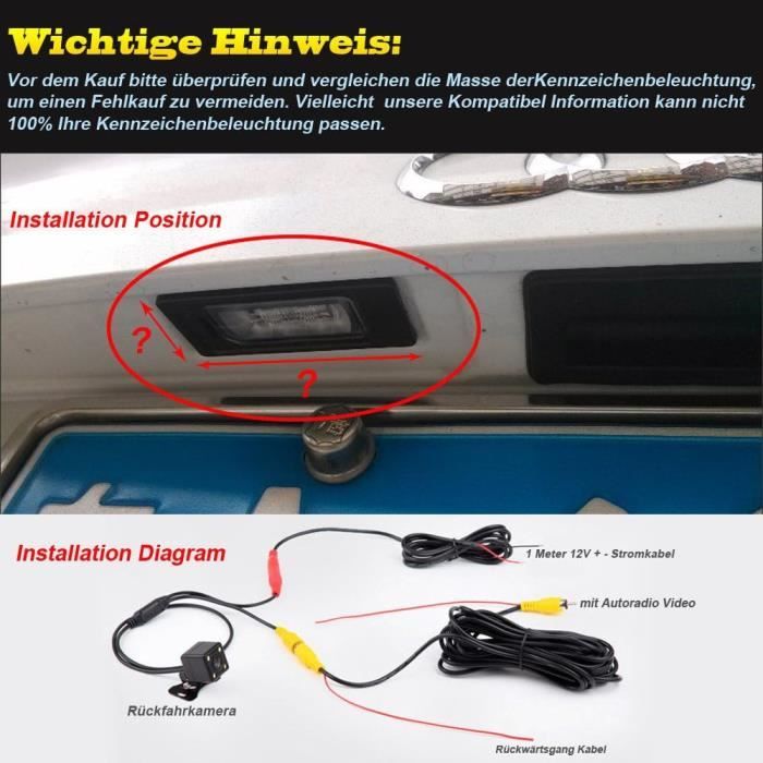 Navinio Caméra De Recul Couleur Vision Nocturne Voiture Camion Pour Vauxhall Vectra Astra Zafira Corsa Insignia Meriva Antara Viv