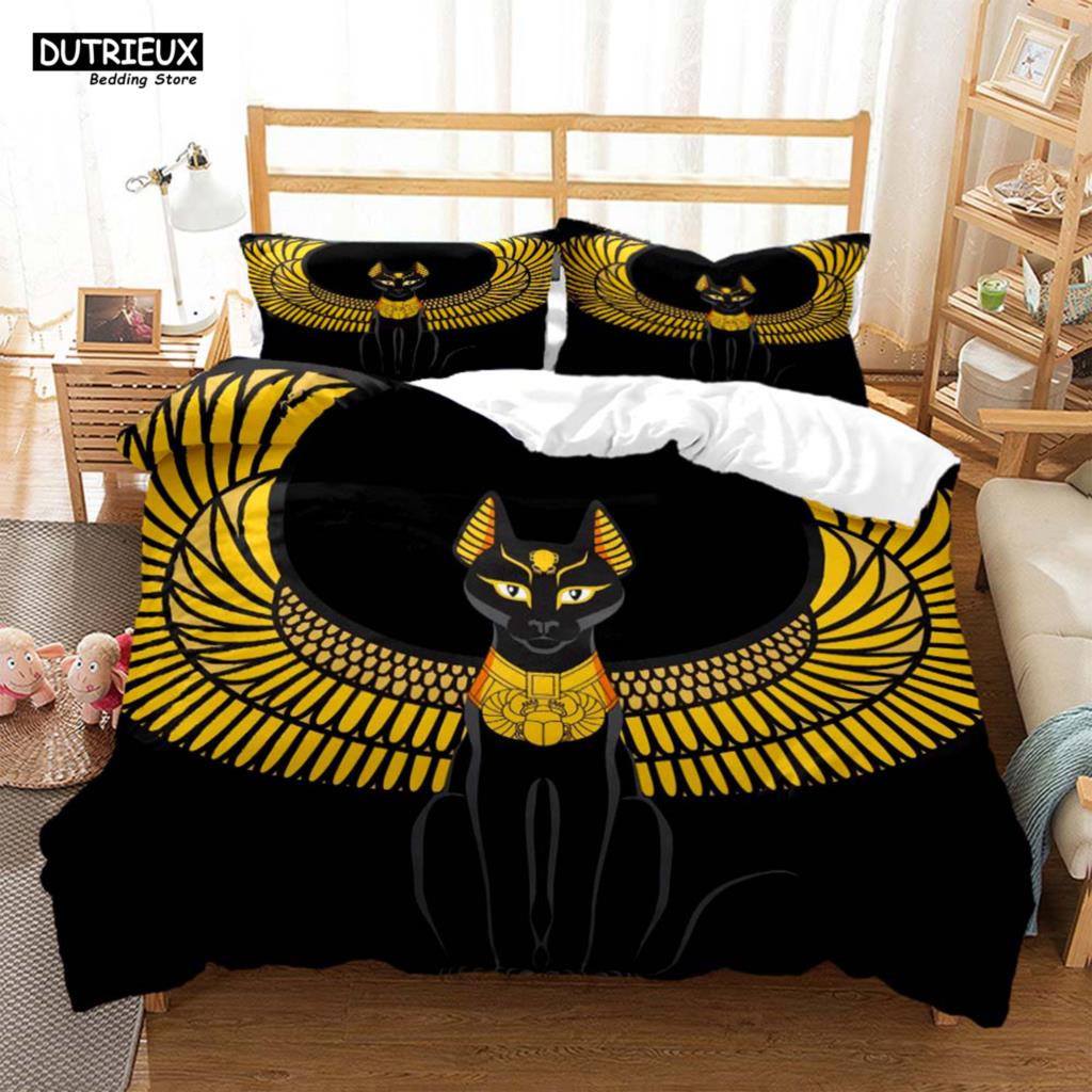 Alte Ägypten Myth Anubis Hd Printed Bedding Queen Bedding Set Soft And Comfortable Personality King Size Bedding Set