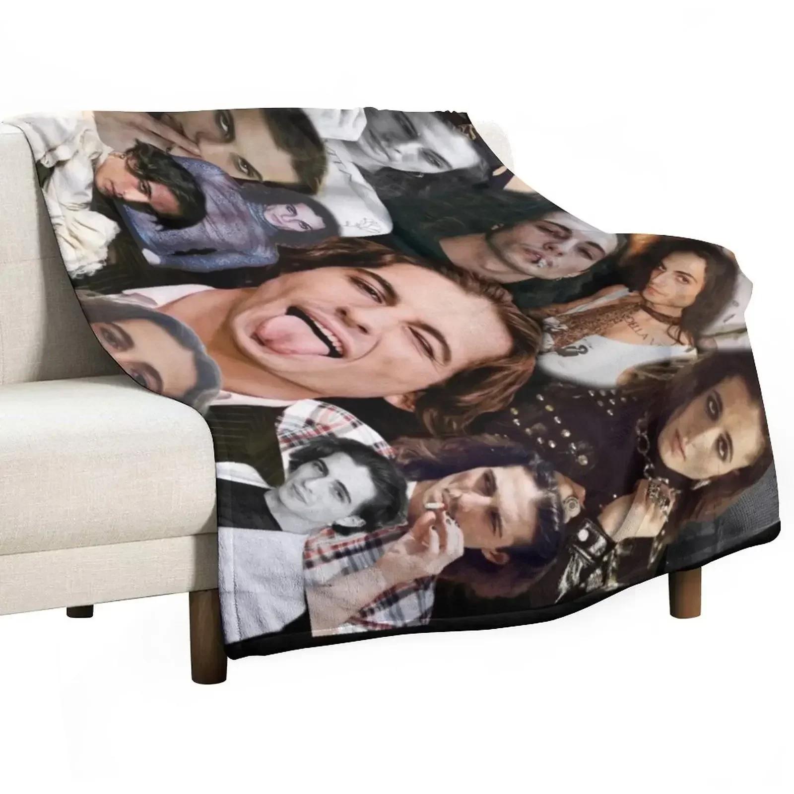 Damiano David Editing Throw Blanket sofa bed Plaid on the sofa Blankets 30x40in