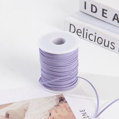 Neues 50 Yards Kunstwildleder geflochtenes Band Flach Mehrere Farben Gürtel Lederseil 3mm Wildlederband