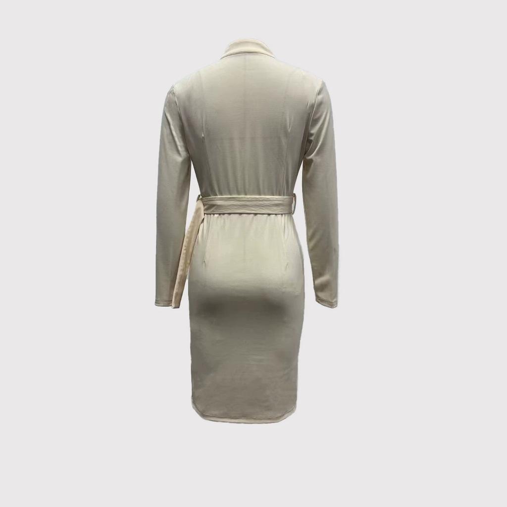 Europe and the United States New Spring French Hip Skirt Socialite Xiaoxiangfeng Waist Dress