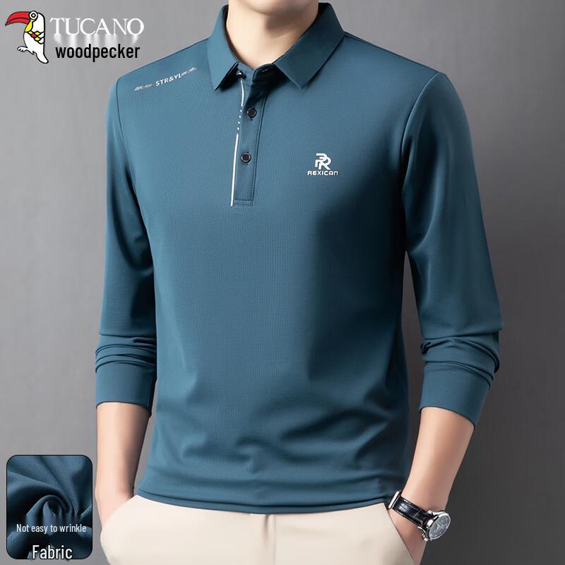 TUCANO Men s Anti-Wrinkle Long-Sleeve Polo Shirt M