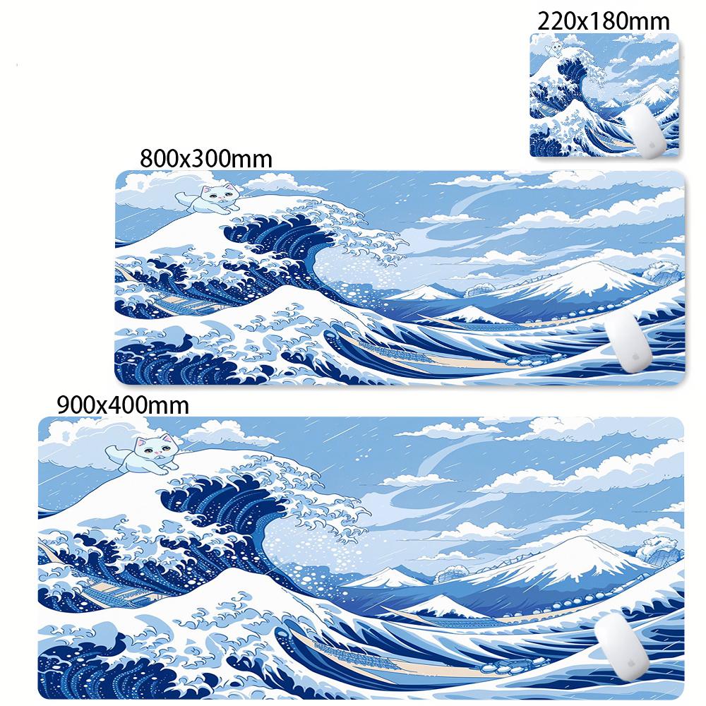 Anime Deskmat Japan Great Waves Large Mouse Pad Desktop Accessories Mousepad Gamer Desk Mat Game Mats Gaming Mause Office Pads