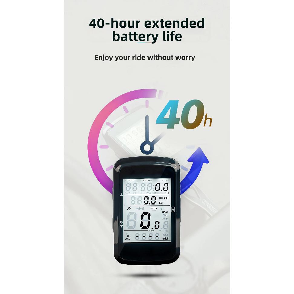 OFFBONDAGE Bicycle Computer Wireless GPS Bike Speedometer MTB Road Bike Cycling Odometer USB Rechargeable Digital Stopwatch