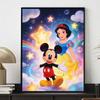 Disney 5D DIY Full Circle Diamond Painting Kit Snow White Mickey Mouse Starry Sky Home Decor Gift