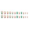 Elegant Light Green Floral Nail Art Tips - Stylish European & American Fashion