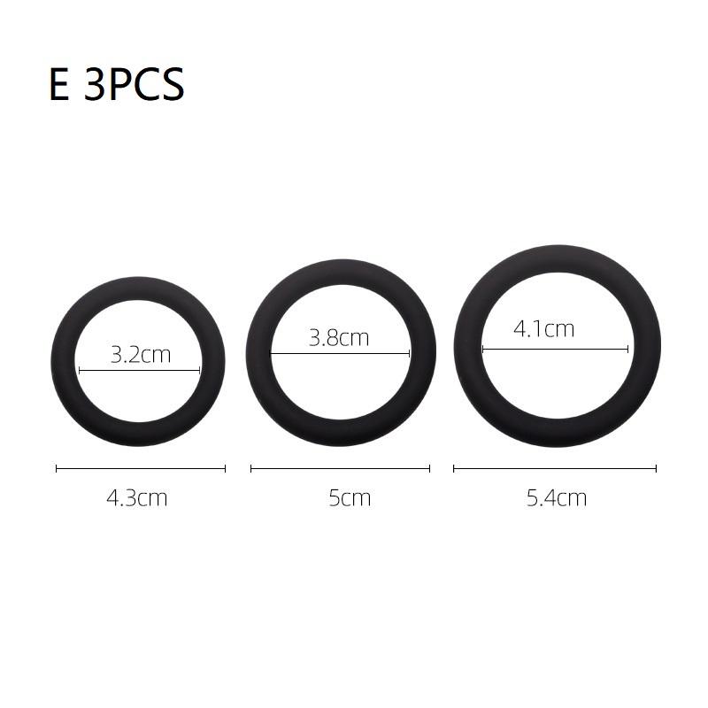 Adjustable Silicone Penis Rings Set for Men - Male Cockring Ejaculation Delay Sex Toy for Couples Adult Fun - 1/3/4/6/7/9Pcs