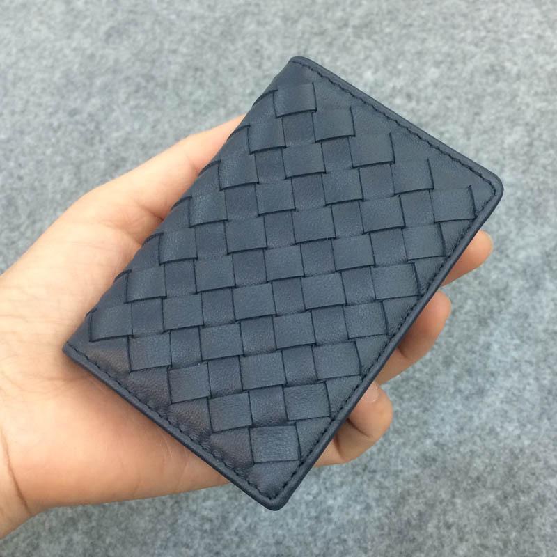 Na skladě: 2019 Letní Unisex Pletená Peněženka z Jehněčí Kůže na ID a Vizitky s Mincovkou - Velká Kapacita, Jednobarevná.