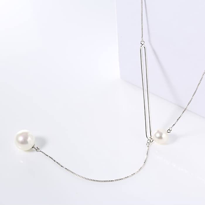 Pearl Long 2 Hypoallergenic To Platinum 925 Present for Women [gulamu Jewelry] [Glamu Jewelry] Necklace, Women's, Necklace, Pearls, Metals, Simple,