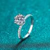 Dainty 925 Silver 1 Carat Round Cut Moissanite Engagement Women's  Vintage Fine Jewelry Rings