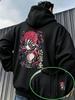 Felpa da Uomo Demon Slayer Stampa Akaza Alta Qualità Morbido Spesso Pile Pullover Caldo Casual Autunno Inverno Felpa da Donna e Uomo