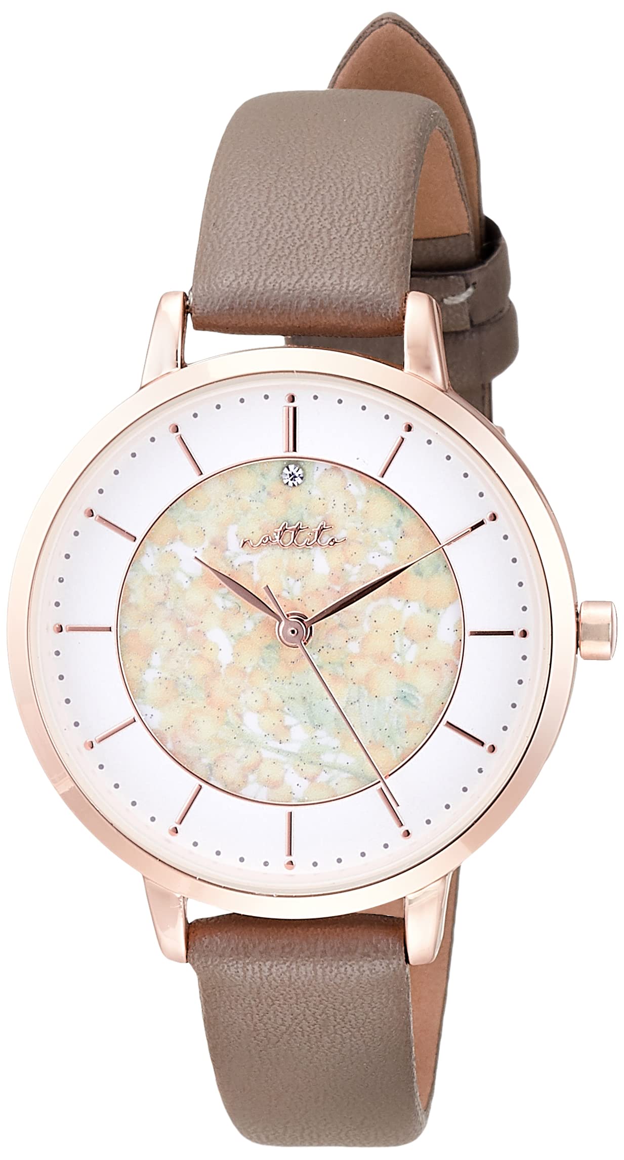 

[Fieldwork] Часы Analog Fleur Floral Lamé Leather Strap ST273-5 Женские Серые