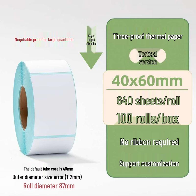 Samoprzylepne etykiety termiczne na kody kreskowe 100×150 mm - Trwałe i wodoodporne do logistyki