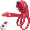 Powerful Rose Penis Cock Ring Vibrator Penis Sleeve Sucking Stimulator G-spot Vaginal Female Nipple Clitoral Massager Wearable Sex Toy for Couple New