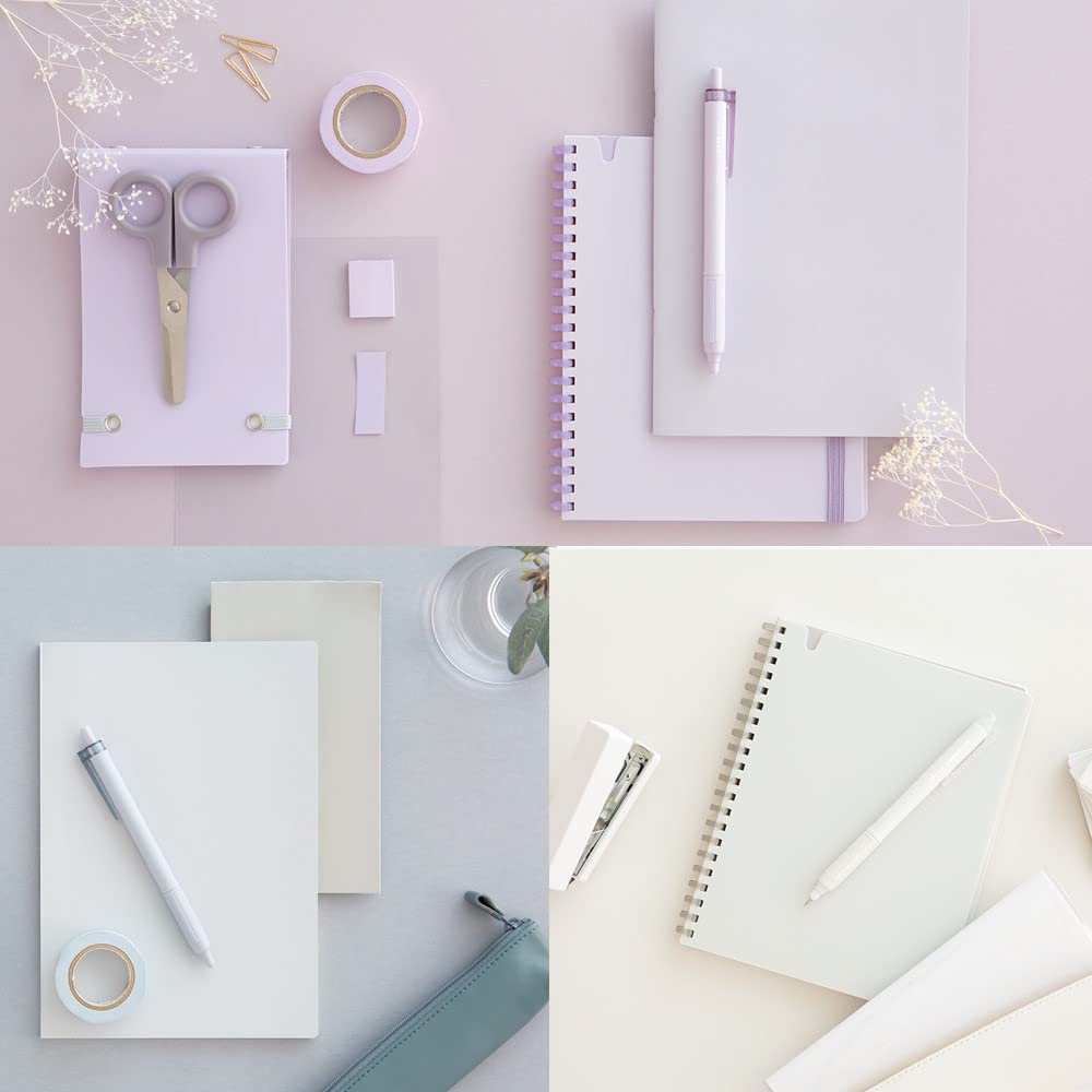 Tombow Monograph Light 0,5 mm Kugelschreiber, Schwarze Tinte, Gehäuse in Rauchfarben, Packung mit 3 verschiedenen Stiften FCF-312X