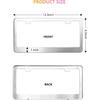 License Plate Frames - 2 Packs Stainless Steel Universal Car Tag Frame for Front and Rear Number Holder with Screws & Chrome Caps