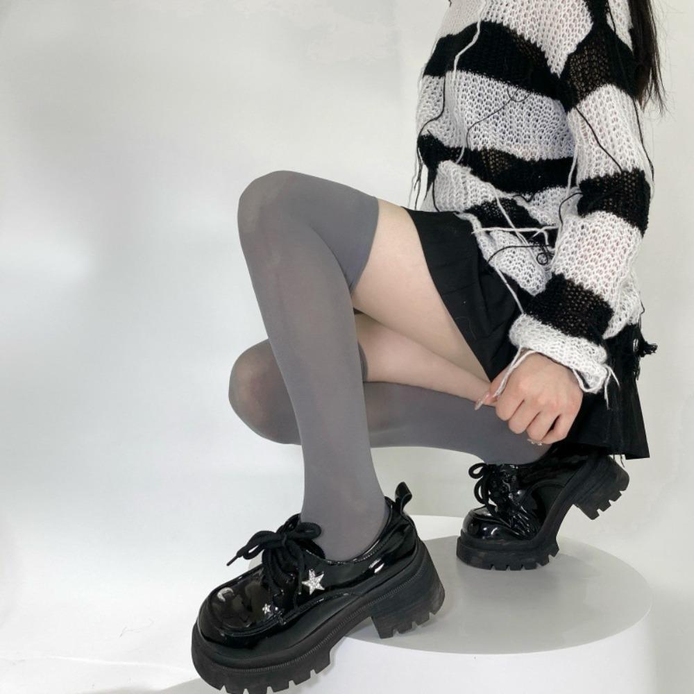 

Velvet Grey Knee Socks One size