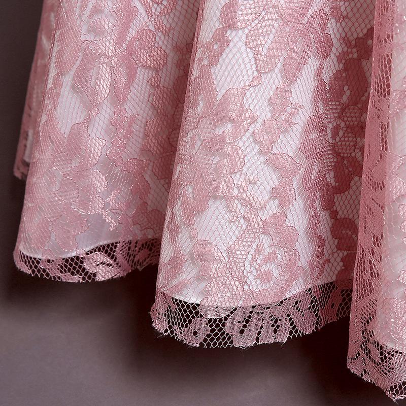 Neues europäisches und amerikanisches Mädchenkleid für Blumenmädchen, Prinzessin, Hochzeit, mit langen und kurzen Ärmeln