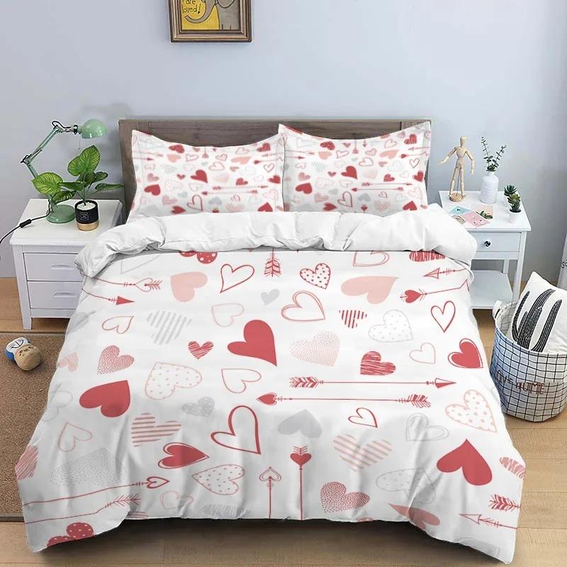 Cartoon Love Hd Print Bedding SettChildren King Size Bedding SetBoyGirlS Bed Double Bed Duvet Covers Pillowcase Bedding Set