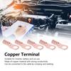 50Pcs SC6-6 Copper Ring Lug Terminal Pure Copper Cold-Pressed Wire Cable Crimp Connector Gold Color