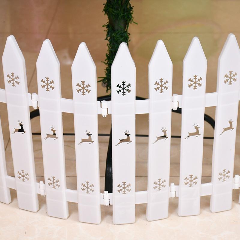 10/15/20 szt. Choinka ozdoba ogrodzenia biała plastikowa roślina mini ogrodzenie na przyjęcie noworoczne dom ogród świąteczny wystrój wnętrz