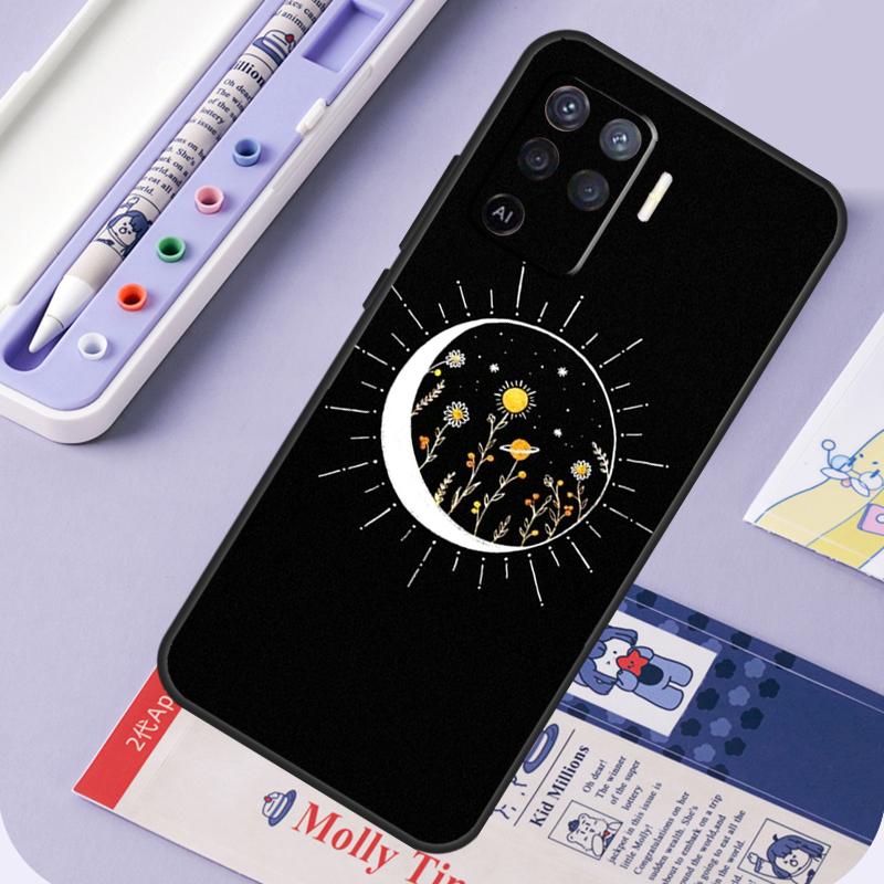 Sun Flowers Cat Snake Moon For Oppo A96 A76 A16 A94 A74 A54 A15 A18 A38 A58 A78 A98 A40 A60 A80 A57 A17 A77 A5 Pro Case