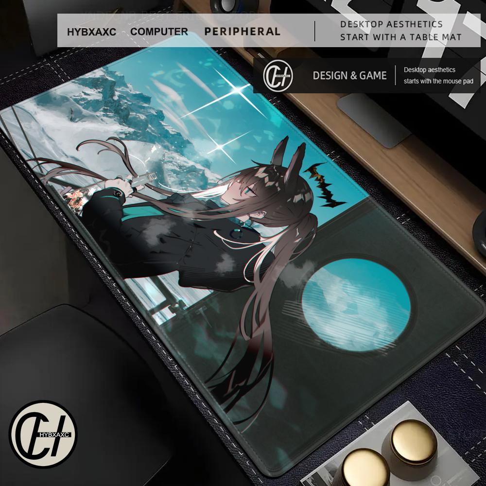 Anime Mouse Pad Gamer Computer Accessories Rubber Desk Mat Arknights XXL Playmat Gaming Office Deskmat Mousepad Large Pc Carpet