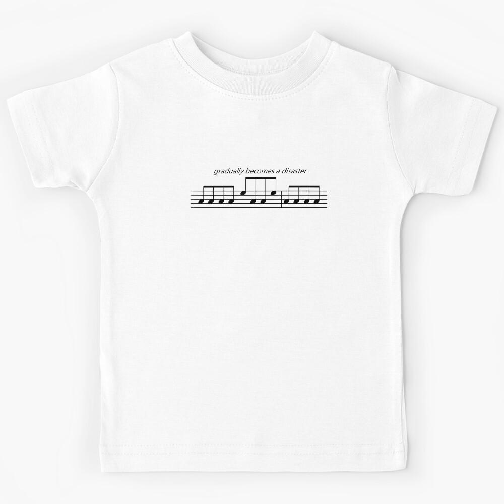 Orchestra Musical Meme Sheet Music Notation Gradually Becomes a Disaster Kids T-Shirt 150