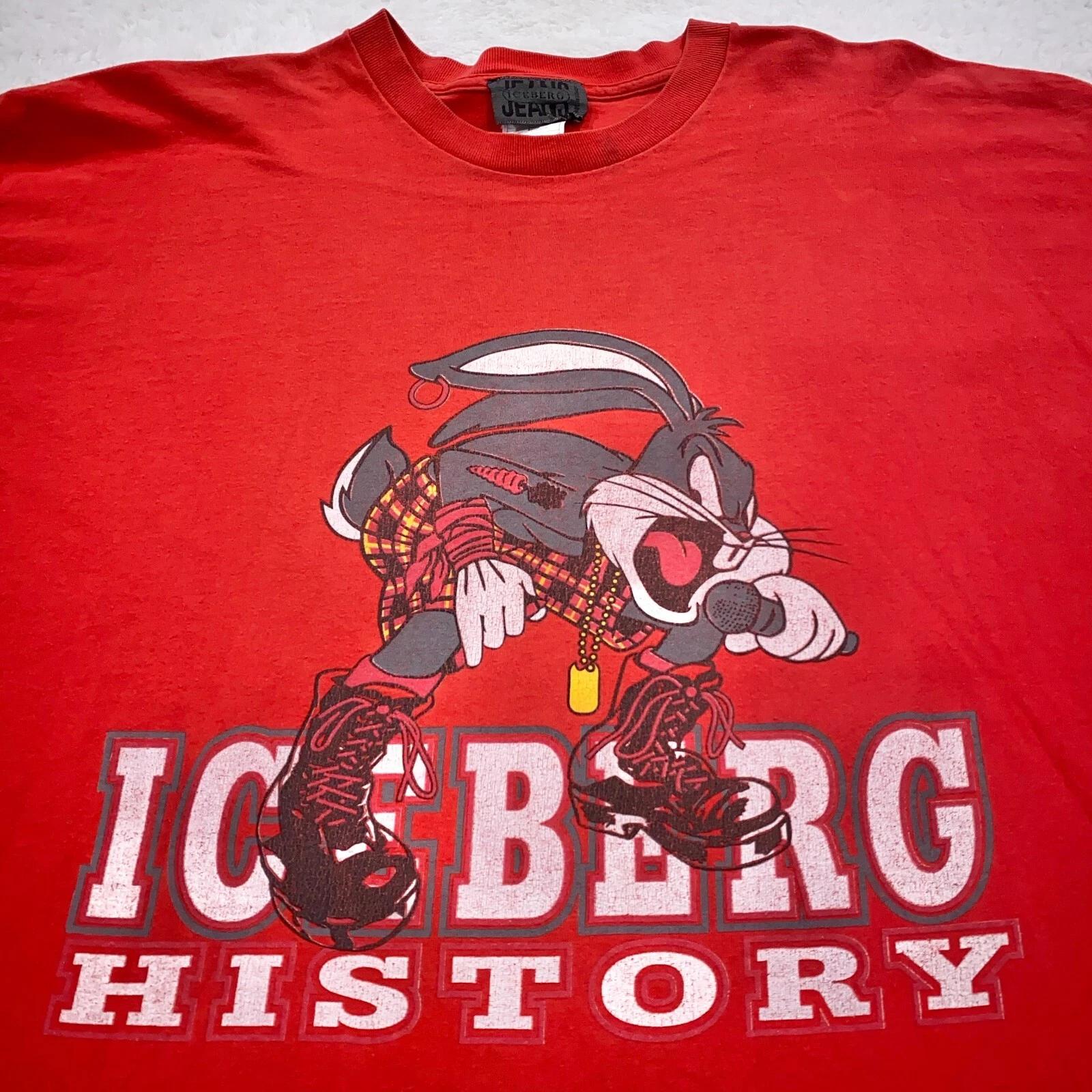 vintage 90s BUGS BUNNY ICEBERG JEANS T-Shirt XL punk looney tunes cartoon L