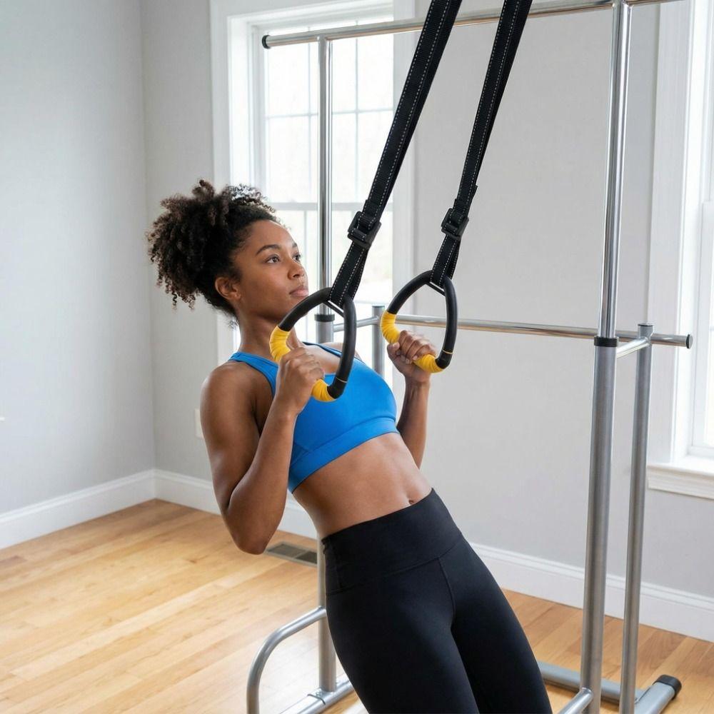 1 Pair No-Punch Pull-up Gymnastic Rings Anti-slip Fitness Equipment Premium Gymnastic Rings  Gym