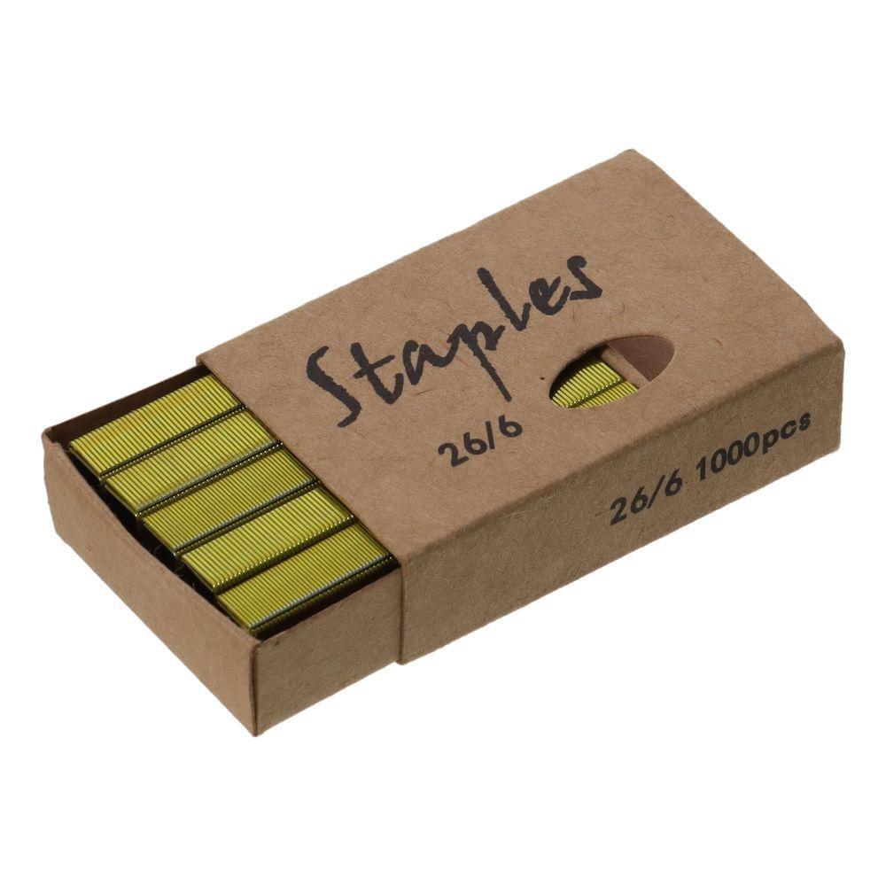 1000 ks sponek v balení 6 barev 26/6 standardních svorek Náplně kovové sešívačky Stolní sešívačky