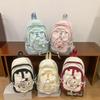 2025 Stylish Color Block Backpack for Junior High Girls - Large Capacity, Korean Academy Style