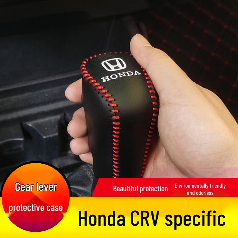 Honda CR-V 2007-2024 Schaltknaufabdeckung, Leder-Schaltstockschutz, Nappa Modifizierte Dekoration