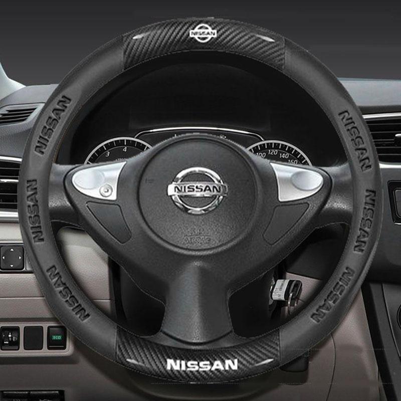 CCMLIC1 Leather Car Steering Wheel Cover for Nissan Qashqai Kicks March Xtrail Micra Leaf Qashqai J11 J10 J12 Armada Juke Accessories