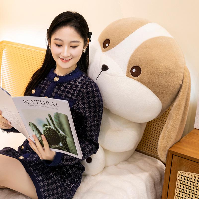 Large Creative Cheese Dog Plush Toy - Cartoon Dog Pillow New Year Gift for Girls