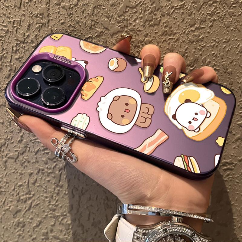 Kawaii Puppy Print Silicone Phone Case For iPhone 17 16 15 13 12 11 ProMax Pro Plus Shockproof & Anti-Scratch Phone Case Bumper