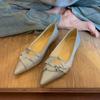 Sheepskin Version~ French Leather Pointed Head Shallow Mouth Single Shoes Women's 2025 New One-pedal Casual Soft Leather Flat Women's Shoes
