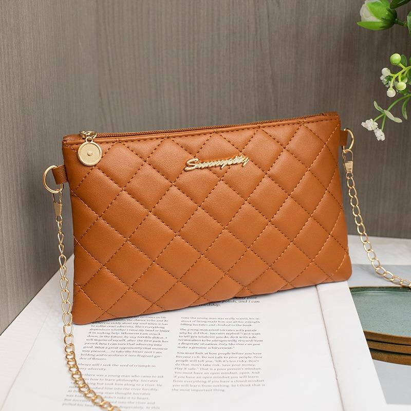 Small Bag, Diamond Grid Shoulder Bag, Women's Makeup Bag