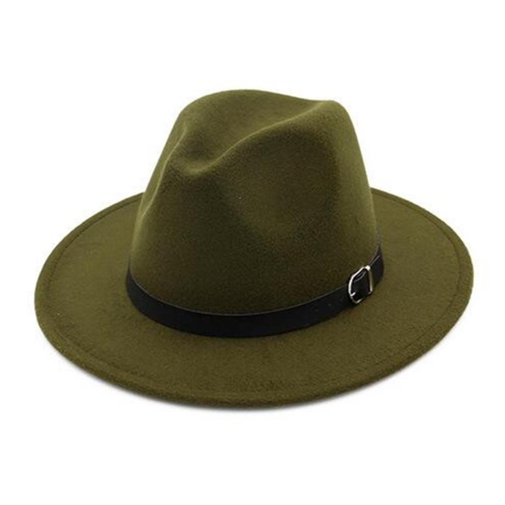 Formal Occasion British Fedora Hat Solid Color Woolen Hats Winter Felt Hats  Autumn and Winter