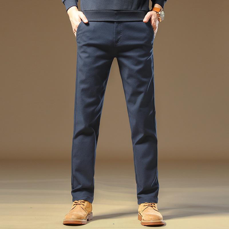Autumn Casual Pants High-end Comfortable Pants Men's Slim-fitting Straight Autumn and Winter Business Pants Versatile Trousers