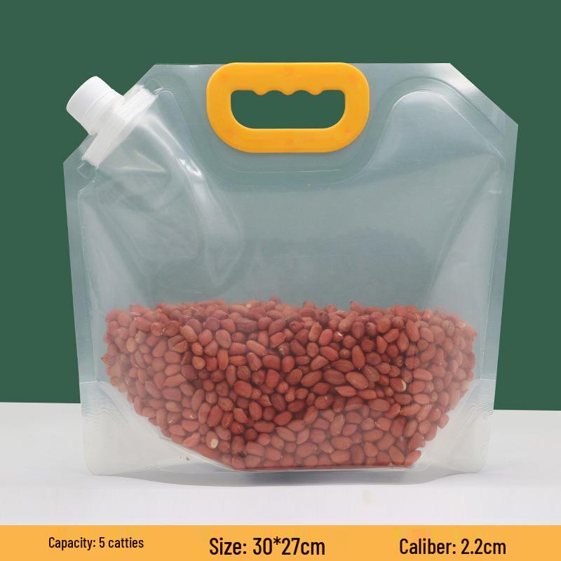 Moisture-Proof & Insect-Resistant Grain Storage Bag - Thick, Transparent & Portable for Household Use