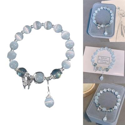 Motýlí náramek Dámský Kočičí oko Modrý Denní Univerzální velikost