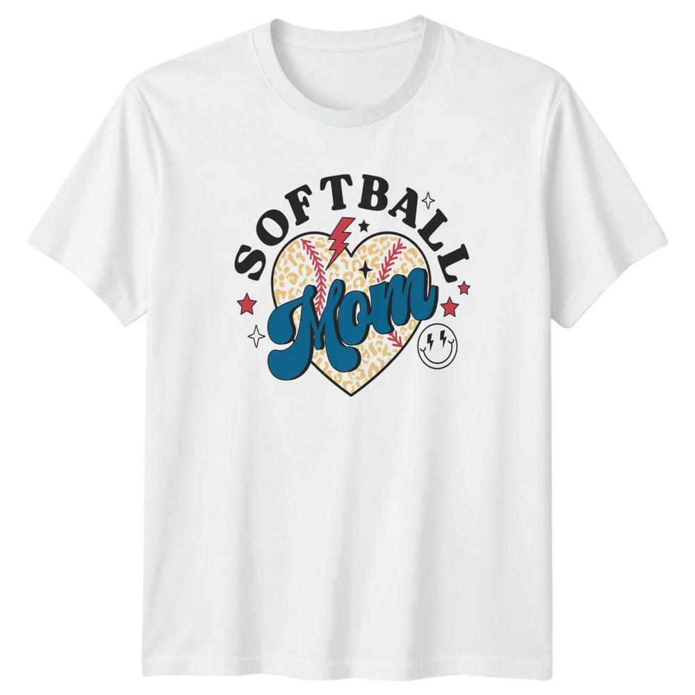 Softball Mom Unisexs TShirt Sports Mom Softball Birthday Gift For Her S