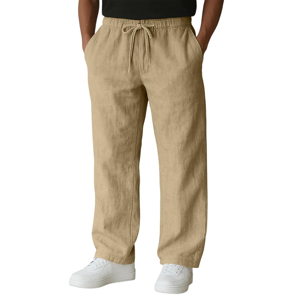 Men's Relaxed,Fit Drawstring Straight,Leg Pants