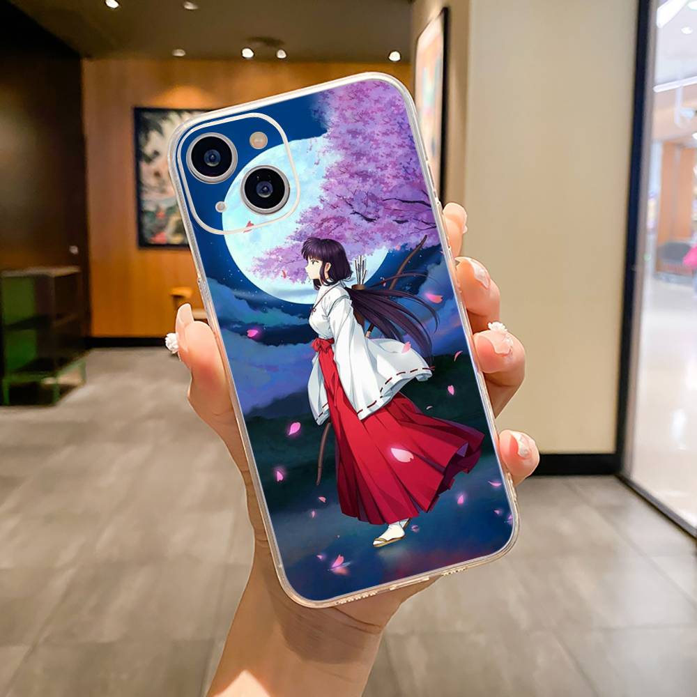 L-L-Inuyasha Phone Case For iPhone17,16,15,14,13,12,11 ,Pro Max, Plus Soft Silicone Transparent Cover