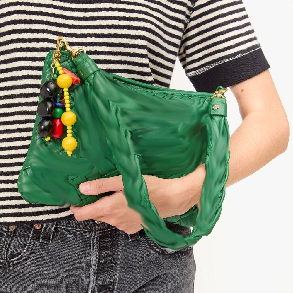 

Geometric Mobile Phone Pendant Contrasting Bag Chain Charms Retro Rope Woven Pendant Backpack Style C