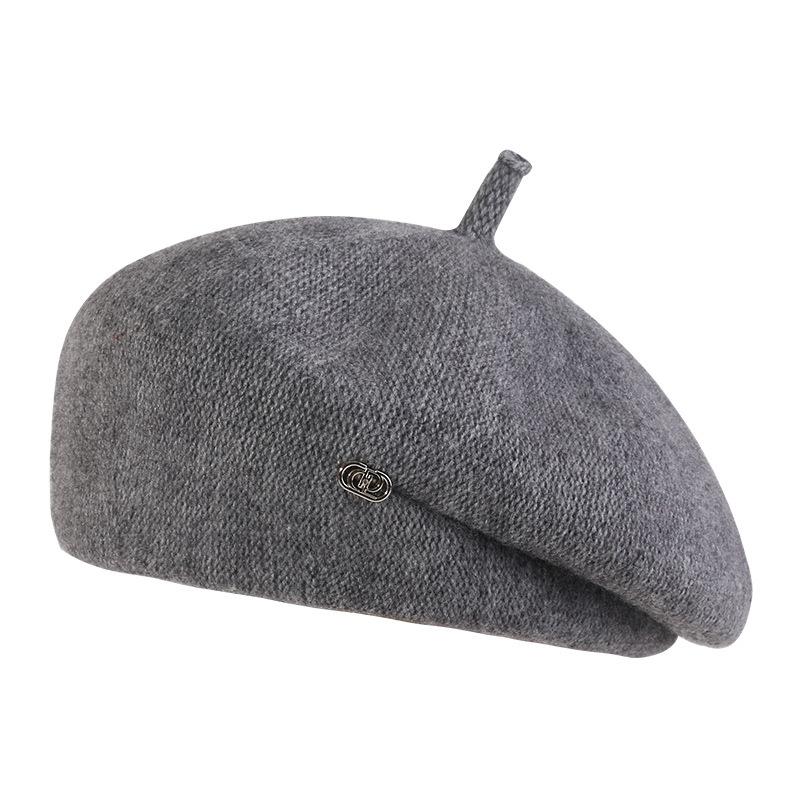 Hat Women's Autumn and Winter Korean Version Fashionable Versatile Beret British Retro Literary Painter Hat Showing Face Tabloid Hat Trend