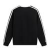 Li-Ning Sports Lifestyle Series Round Neck Retro Color Block Letter Stripe Versatile Loose Sweatshirt Unisex Sweatshirt Black AWDVF87-2