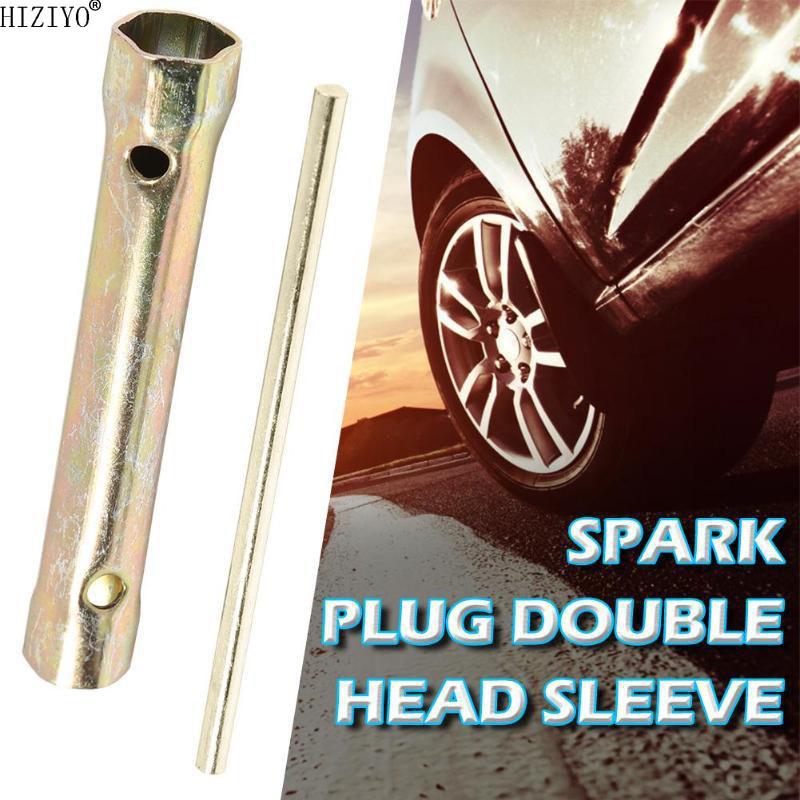 16mm 18mm Car Spark Plug Socket Sleeve Wrench Tool Double End Tublar Spanner with Torsion Bar Handle for Motorcycle Car Repair
