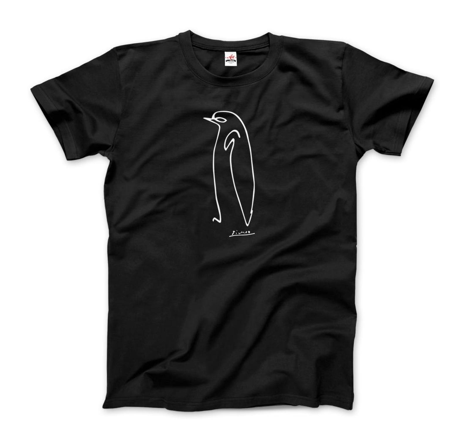 Penguin Line Art Unisex T-Shirt 4XL